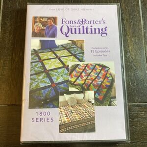 Fons & Porter's Love of Quilting - Complete 1800 Series (DVD, 2 Disc Set, 2011)‎